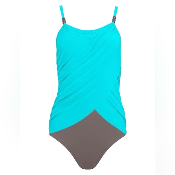 Venus Slimming Draped One Piece Swimsuit - Picture 3 of 13